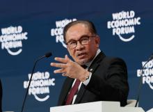RIYADH, 28 April -- Malaysian Prime Minister Anwar Ibrahim delivering his remarks at the opening plenary alongside other leaders under the title ‘A New Vision for Global Development’ at the World Economic Forum’s (WEF) Special Meeting, Sunday.  --fotBERNAMA (2024) COPYRIGHT RESERVED