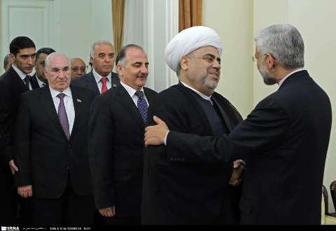 Secretary of Iranˈs (SNSC) Saeed Jalili meets with Head of Caucasus Muslims Offi