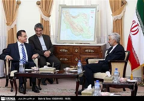 Jalili Secretary of the SNSC Meets With Visiting Lebanese FM Mansour 