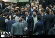 President Ahmadinejad In Majlis To Defend His Nominee  