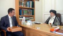  Senior Iranian religious leader receives Azeri official, calls for improved rel