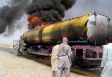 NATO Oil Tanker Torched In SW Pakistan  