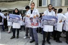 Iranian physicians stage protest gathering in front of UN office