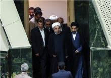 Rouhani in Majlis to defend science minister nominee
