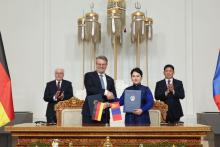 At the Signing Ceremony of documents on Mongolia-Germany relations and cooperation