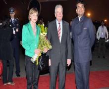 German President Arrives In New Delhi On Six-day State Visit 