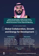 Under the Patronage of HRH Crown Prince Mohammed bin Salman, Saudi Arabia to Host World Economic Forum Special Meeting on Global Collaboration, Growth and Energy for Development