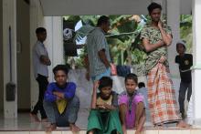 Some Rakhine evacuees in Jangka Subdistrict, Aceh, Sunday (March 6, 2022). (ANTARA FOTO/Rizawati/Syf/foc)