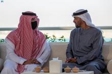 Crown Prince of Abu Dhabi Receives Prince Abdulaziz bin Saud bin Naif