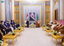 Custodian of the Two Holy Mosques Receives Chairman of Yemeni Presidential Leadership Council and his Deputies
