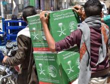 KSrelief Distributes over 55 Tons of Food Baskets in Taiz, Yemen