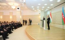 Azerbaijani and Hungarian leaders make press statements