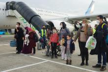 Indonesian citizen from Ukraine arrives at Jakarta. (ANTARA-HO/Garuda Indonesia)