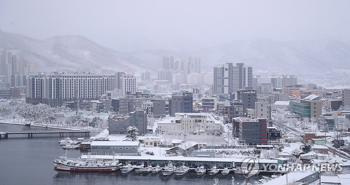 Heavy snow in northeastern S. Korea