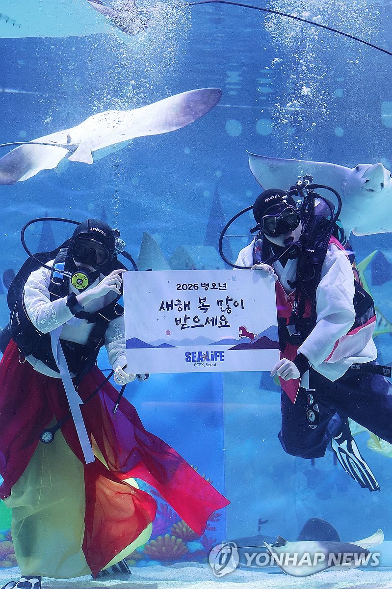 Underwater performance ahead of holiday