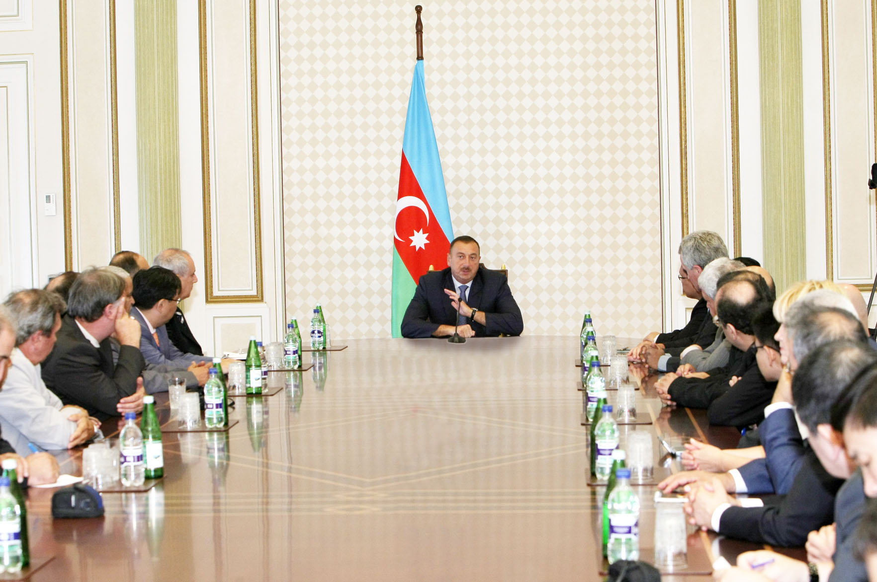 Azerbaijan President Ilham Aliyev receives participants of the 30th OANA Executi