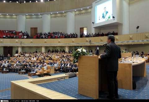 Ahmadinejad addressing National Festival of Communications and Information Techn