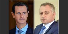 President al-Assad receives a phone call from the acting president in Abkhazia