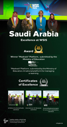 Saudi Arabia Wins One Award, Three Certificates of Excellence at WSIS