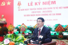 State President Luong Cuong addresses the ceremony. (Photo: VNA)