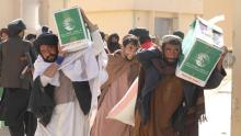 KSrelief Distributes 550 Food Baskets in Kandahar, Afghanistan