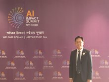 Science Minister Bae Kyung-hoon attends the India AI Impact Summit 2026 held in New Delhi on Feb. 19, 2026, in this photo released by the Ministry of Science and ICT. (PHOTO NOT FOR SALE) (Yonhap)