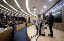 Malaysian Prime Minister Anwar Ibrahim delivers his special address titled “Strategic Partners in a Complex World: Malaysia, Korea, and the Future of Asia” at Seoul National University, Tuesday.