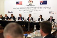 MELBOURNE, March 5 -- Prime Minister Datuk Seri Anwar Ibrahim delivered his keynote adress during a Round Table Meeting with the captain of industry in Australia today.  Also present Minister of Investment, Trade and Industry Tengku Datuk Seri Zafrul Tengku Abdul Aziz and Foreign Minister Datuk Seri Mohamad Hasan.  --fotoBERNAMA (2024) COPYRIGHT RESERVED