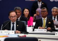 MELBOURNE, March 6 -- Prime Minister Datuk Seri Anwar Ibrahim attends the plenary session at the ASEAN-Australia Special Summit at the Melbourne Convention and Exhibition Center (MCEC), today.  --fotoBERNAMA (2024) COPYRIGHT RESERVED