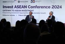 Anwar speaking at the Invest ASEAN Conference in Melbourne on Thursday, 