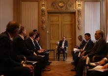 HAMBURG, 16 March -- Prime Minister Anwar Ibrahim held a meeting with Dutch company Nexperia led by Chief Executive Officer Xuezheng Zhang here, on Friday.  Also present were Minister of Investment, Trade and Industry Tengku Zafrul Tengku Abdul Aziz and Minister of Entrepreneurship and Cooperative Development Ewon Benedick.  -- photoBERNAMA