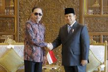 Indonesia's president-elect, Prabowo Subianto (right in the picture).