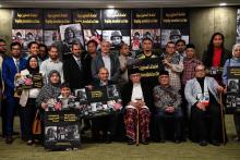 KUALA LUMPUR, May 3 -- Al-Jazeera Malaysia Bureau Chief, Sameer Allawi (nine, left), with the guests present at the World Press Freedom Day celebration today.  --fotoBERNAMA (2024) HAK CIPTA TERPELIHARA