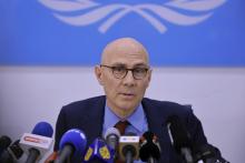 PUTRAJAYA, June 4 -- United Nations (UN) High Commissioner for Human Rights Volker Turk speaks during a press conference at UN Office today.  Turk is on working visit to Malaysia by the invitation of the Malaysian Government.  The visit is part of Malaysia’s continued engagement and collaboration with the UN to raise human rights awareness and strengthen literacy for the enjoyment of human rights by fellow Malaysians.