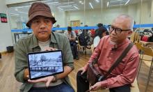 Pensioner Adam Mohamed Amin, 71, (right, in pink shirt) tells how he grew up in the era of Operation Snip-Snip, which aimed to curb hippie culture.