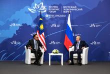 VLADIVOSTOK (Russia), Sept 4 -- Prime Minister Datuk Seri Anwar Ibrahim during a bilateral meeting with Russian President Vladimir Putin in conjunction with the 9th Eastern Economic Forum (EEF) today.  --fotoBERNAMA (2024) COPYRIGHT RESERVED