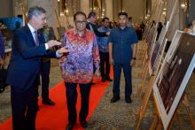 KUALA LUMPUR, Oct 29 -- Defence Minister Datuk Seri Mohamed Khaled Nordin with the Turkish Ambassador to Malaysia, Emir Salim Yuksel (left) visiting an exhibition during commemorating the 101st Anniversary of the Proclamation of the Republic of Turkey held at a hotel today.  -- fotoBERNAMA (2024) COPYRIGHT RESERVED