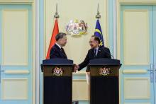 PUTRAJAYA, Nov 21 -- Malaysian Prime Minister Anwar Ibrahim during a press conference held together with General Secretary of the Central Committee of the Communist Party of Vietnam, To Lam at the Perdana Putra building Thursday.  --fotoBERNAMA (2024) COPYRIGHT RESERVED