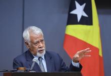 Timor-Leste Prime Minister Kay Rala Xanana Gusmão during a public lecture at the Institute of Diplomacy and Foreign Relations (IDFR)