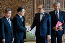 Malaysian PM Anwar Ibrahim (second from right) 