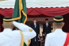 apan's Prime Minister Shigeru Ishiba, currently on a two-day official visit to Malaysia, was accorded a formal welcoming ceremony at the Perdana Putra Complex Friday.