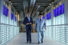 Malaysian PM Anwar Ibrahim with Indonesian President Prabowo Subianto.