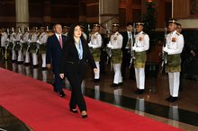 SEPANG, May 4 -- Kosovo President, Dr Vjosa Osmani, arrived at the Bunga Raya Complex, Kuala Lumpur International Airport (KLIA), after concluding her official visit to Malaysia today.  Osmani concluded her four-day official visit to Malaysia which began on May 1.  -- fotoBERNAMA (2025) COPYRIGHT RESERVED