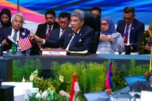 KUALA LUMPUR, July 9 -- Malaysia’s Foreign Minister, Datuk Seri Mohamad Hasan delivers a speech during the Plenary Session of the 58th ASEAN Foreign Ministers’ Meeting (AMM) and related meetings at the Kuala Lumpur Convention Centre today.  -- fotoBERNAMA (2025) COPYRIGHT RESERVED