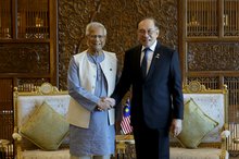 PUTRAJAYA, Aug 12 -- Prime Minister Datuk Seri Anwar Ibrahim (right) holds a bilateral meeting with Chief Adviser of the Government of Bangladesh Dr Muhammad Yunus at his office in the Perdana Putra Complex today.  --fotoBERNAMA (2025) COPYRIGHT RESERVED