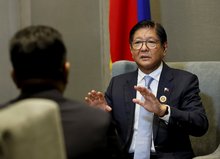 Philippine President Ferdinand R. Marcos Jr speaks to Bernama in an interview during the 47th ASEAN Summit and Related Summits at KLCC