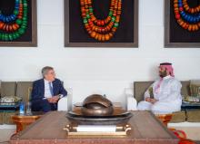 HRH Crown Prince Meets with President of International Olympic Committee