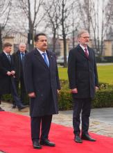  Czech PM Petr Fiala, (right), PM, Mohammed Shia al-Sudani (left)