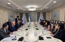 At the meeting between Vietnamese Deputy Minister of Foreign Affairs Le Thi Thu Hang and First Deputy Chairman of the Uzbek Senate S. Safoev. (Photo: Vietnam Ministry of Foreign Affairs)