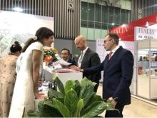 The Italian booth at the ProPak Vietnam 2025 in Ho Chi Minh City. (Photo: VNA)